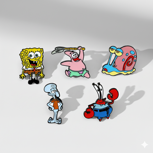 Pin Metalico | Pack 5 Bob Esponja