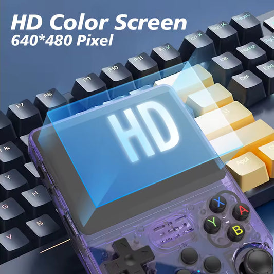 Consola Retro R36S Morado – 64GB + 15.000 Juegos