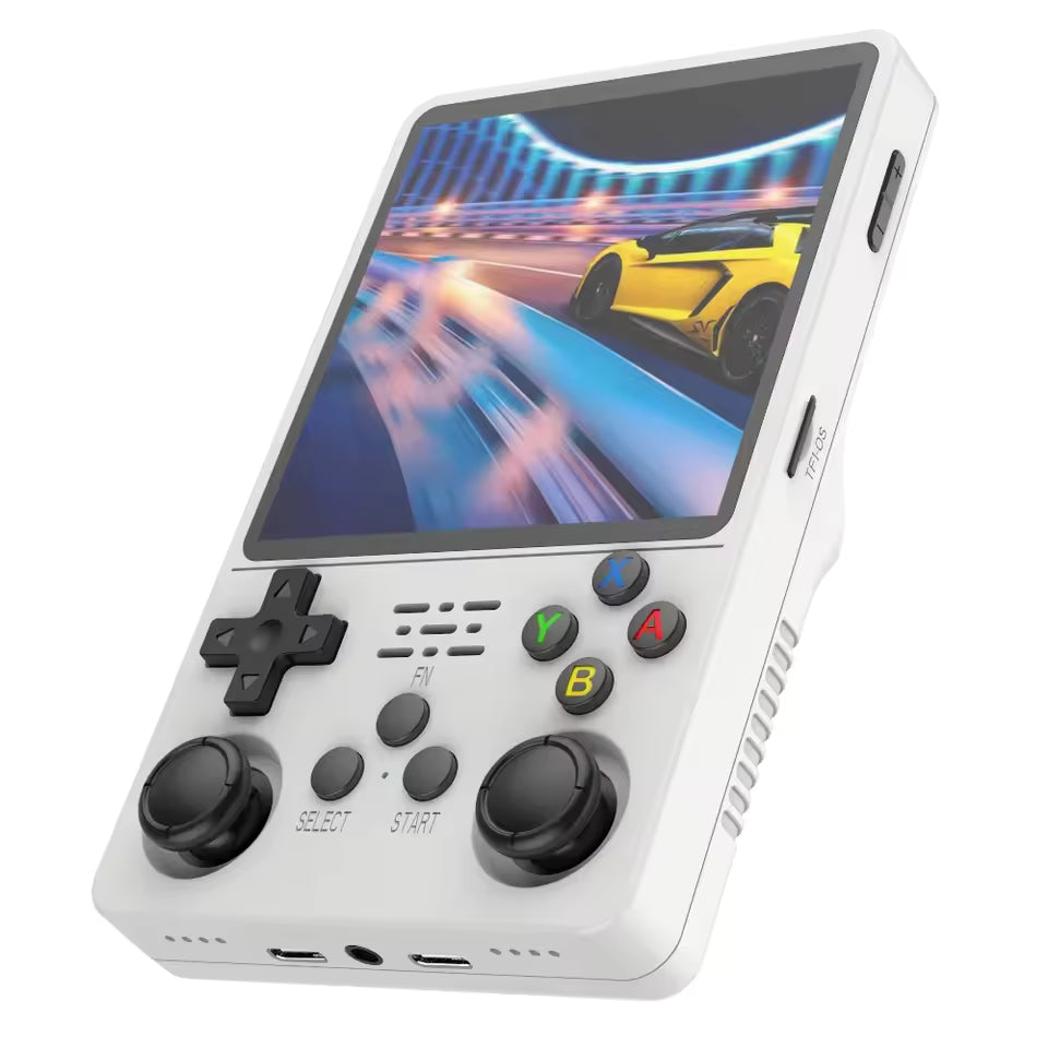 Consola Retro R36S Blanca – 64GB + 15.000 Juegos